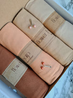Charger l&#39;image dans la galerie, Jersey Echarpe Box Caramel/Saumon/Beige
