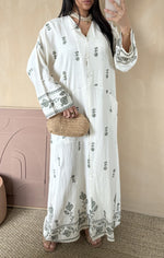 Charger l&#39;image dans la galerie, Almina orientalisches Stickkleid
