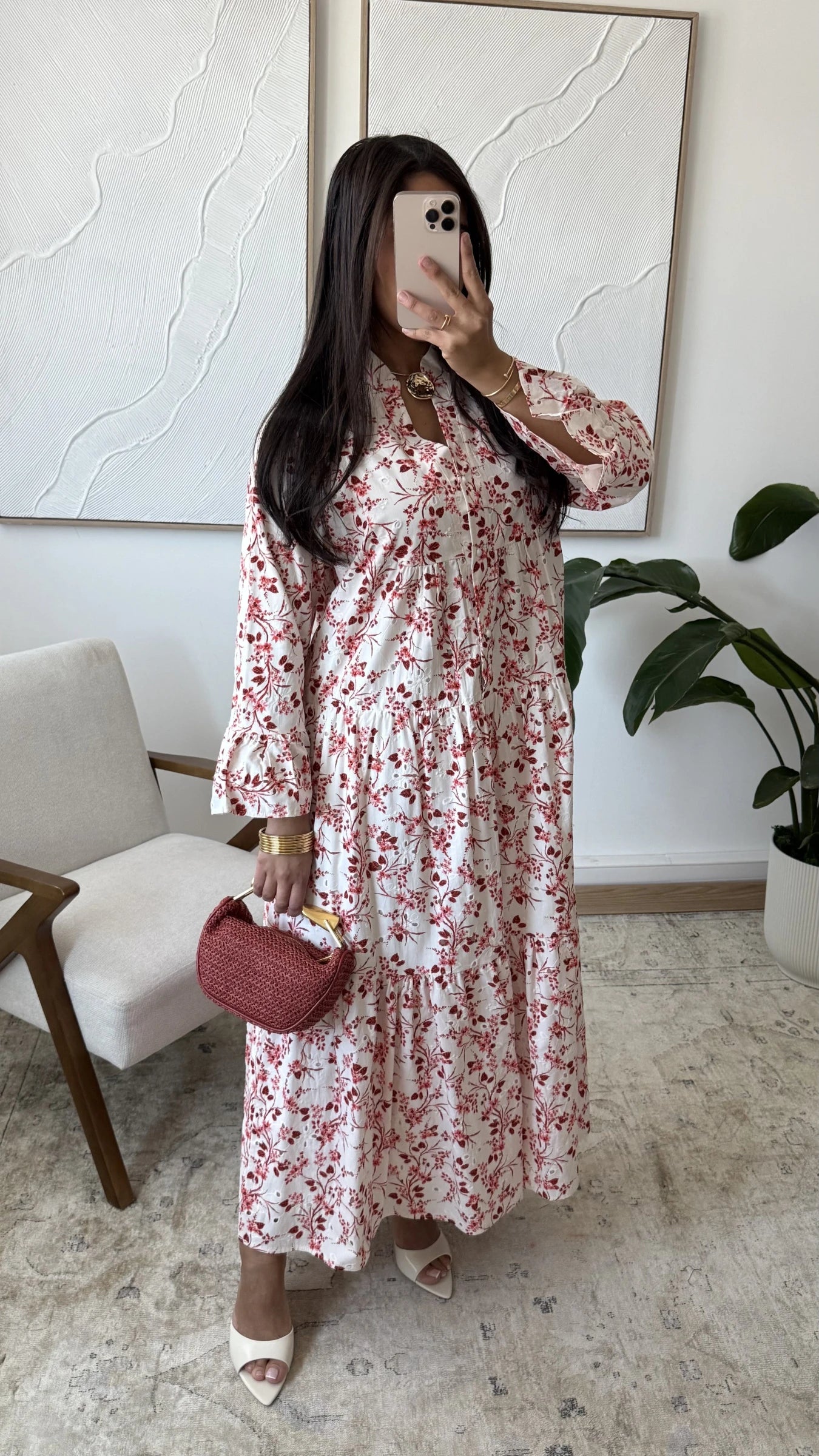 🌷NEU🌷JETZT BESTELLBAR/Aliya Kleid mit Blümchenstickerei aus Baumwolle