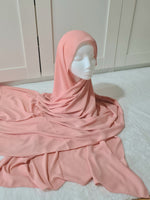Charger l&#39;image dans la galerie, Foulard luxe en crêpe nuances de rose
