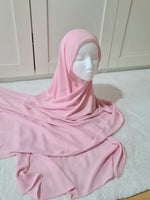 Charger l&#39;image dans la galerie, Foulard luxe en crêpe nuances de rose
