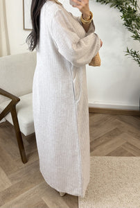 Robe à boutons dorés Emira en 60% viscose
