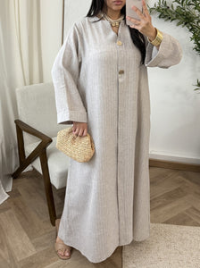 Robe à boutons dorés Emira en 60% viscose