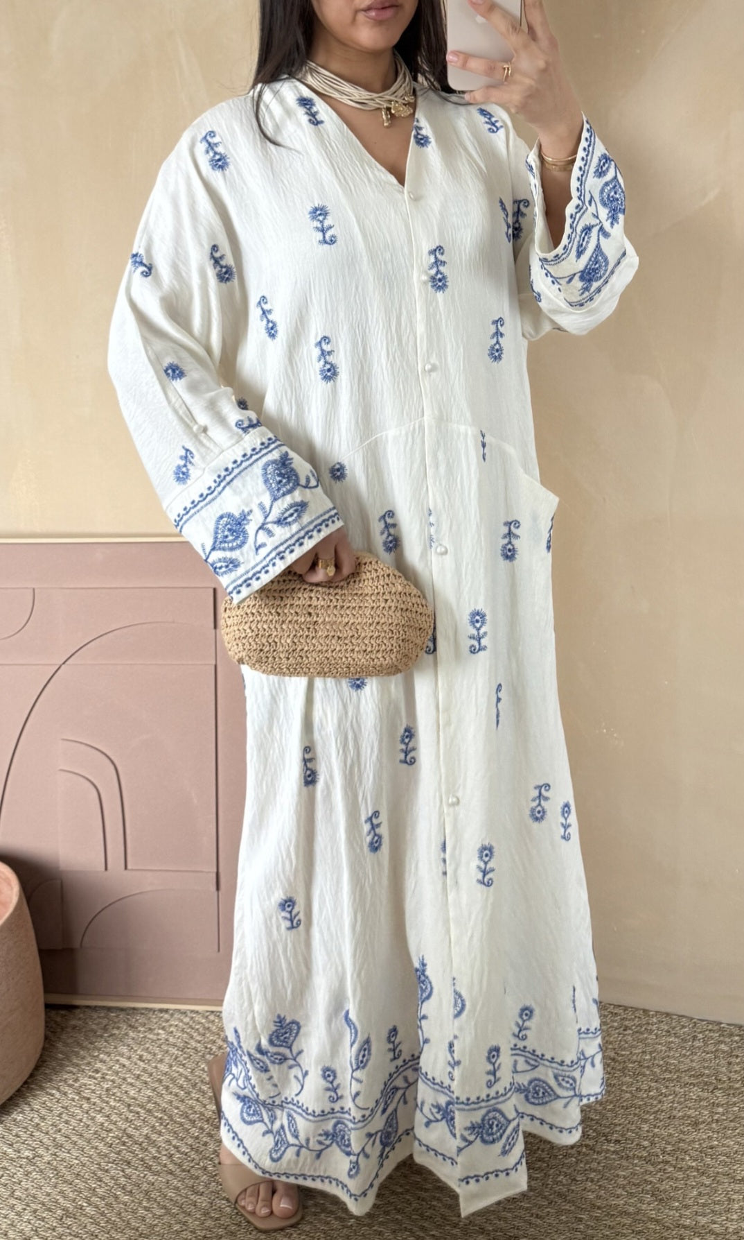 Almina orientalisches Stickkleid