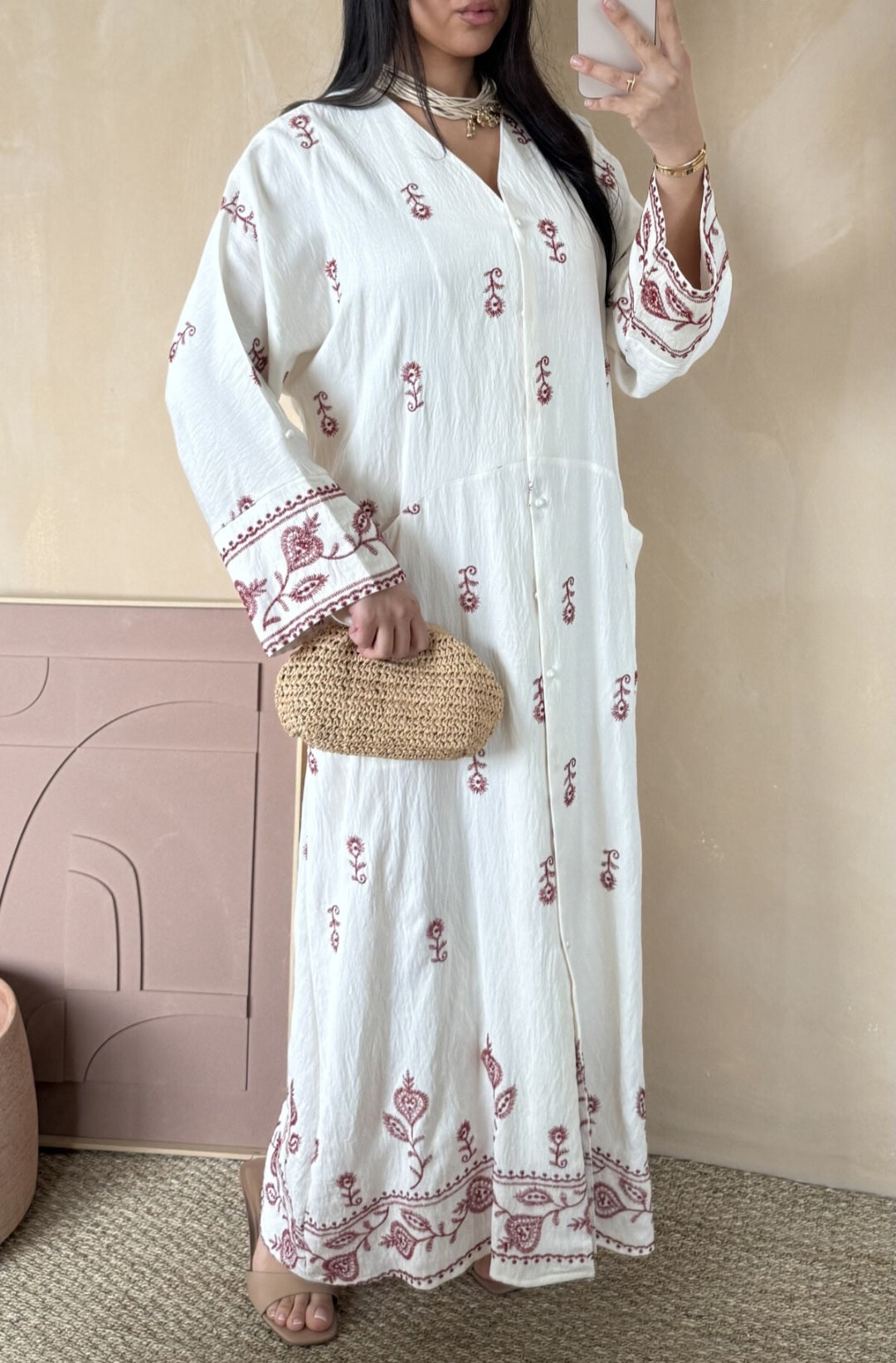 Almina orientalisches Stickkleid