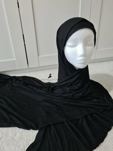 Ensemble avec écharpe en jersey + os en noir