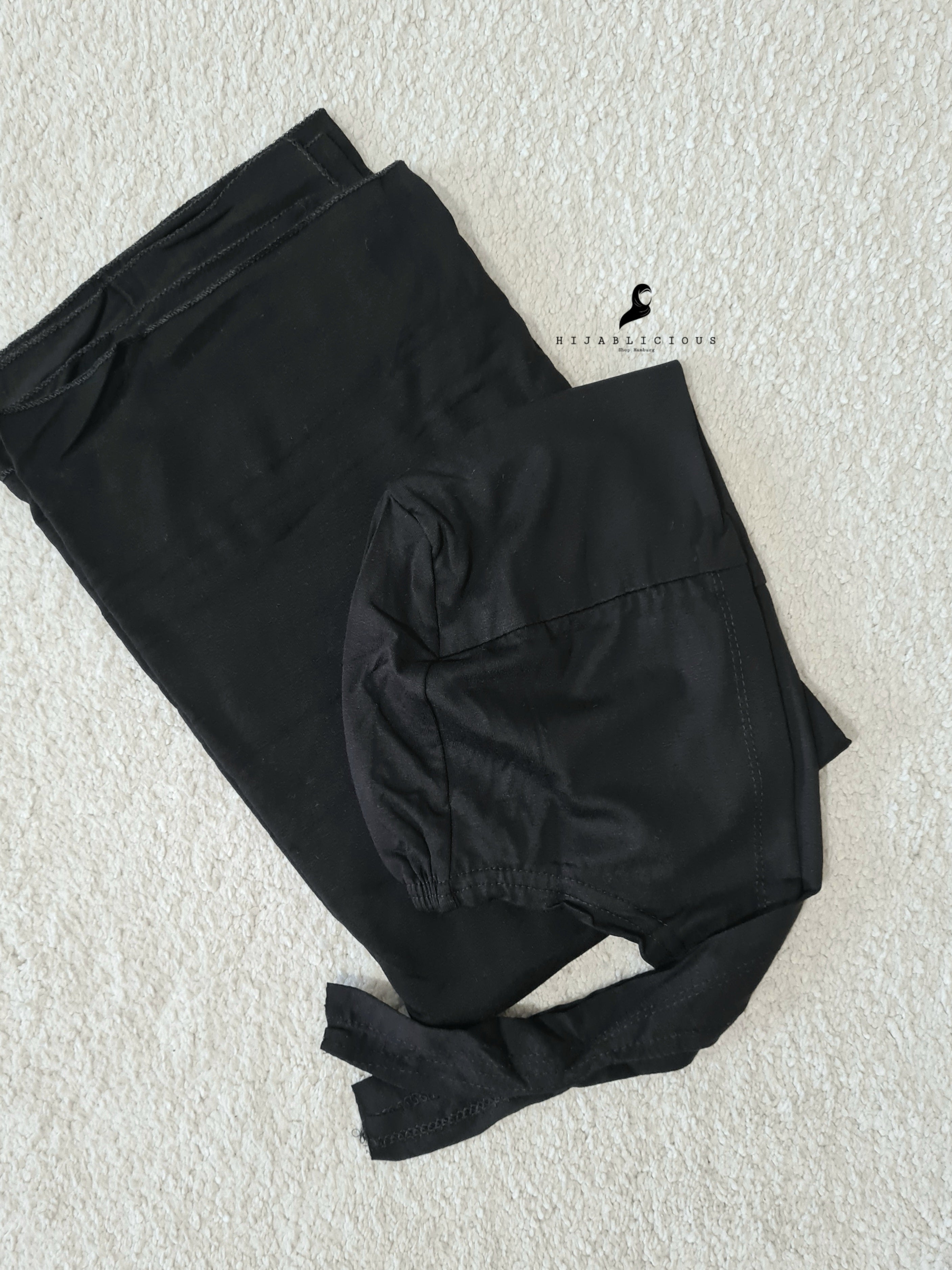 Ensemble avec écharpe en jersey + os en noir