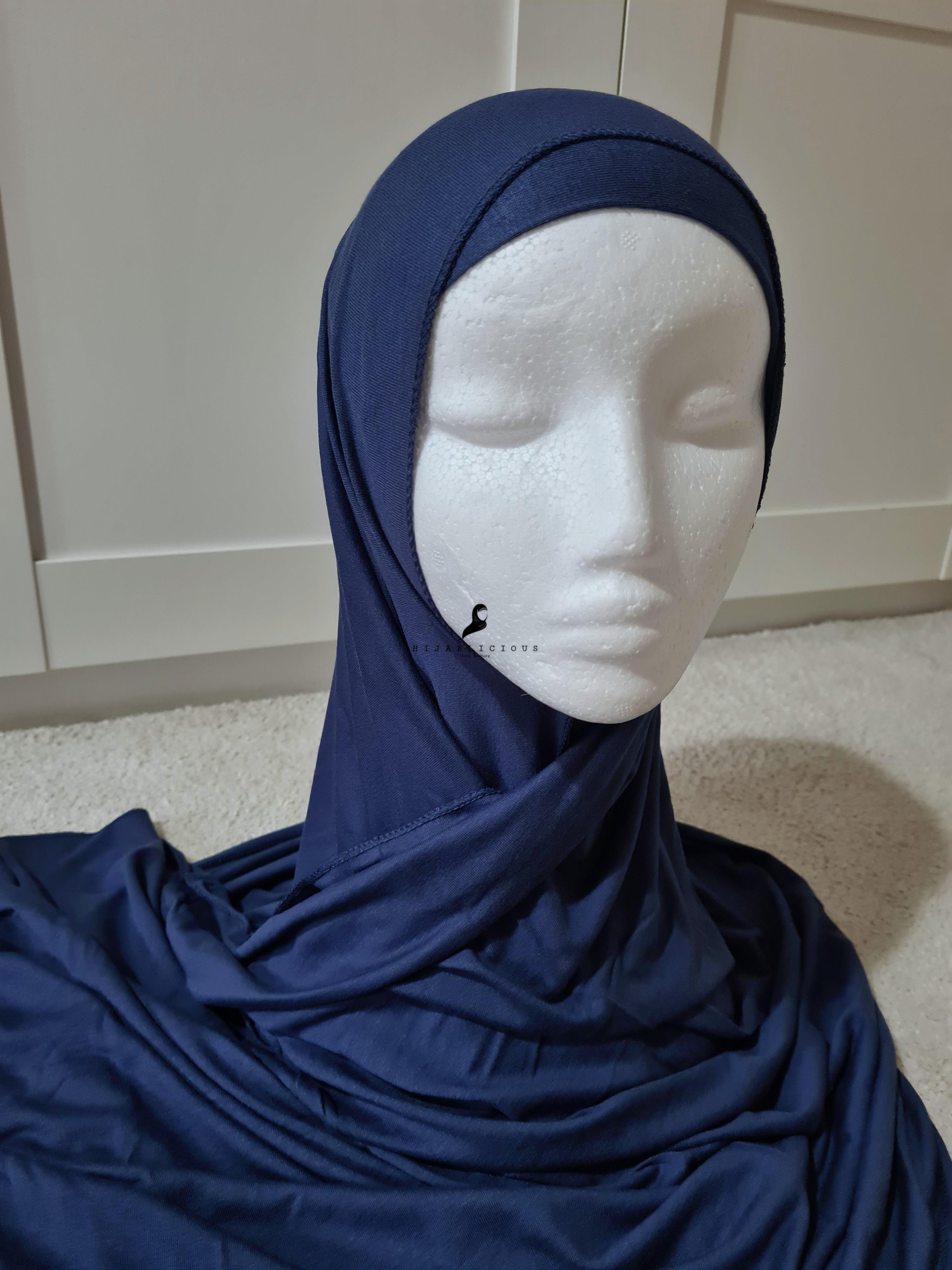 Ensemble avec écharpe en jersey + os en denim bleu