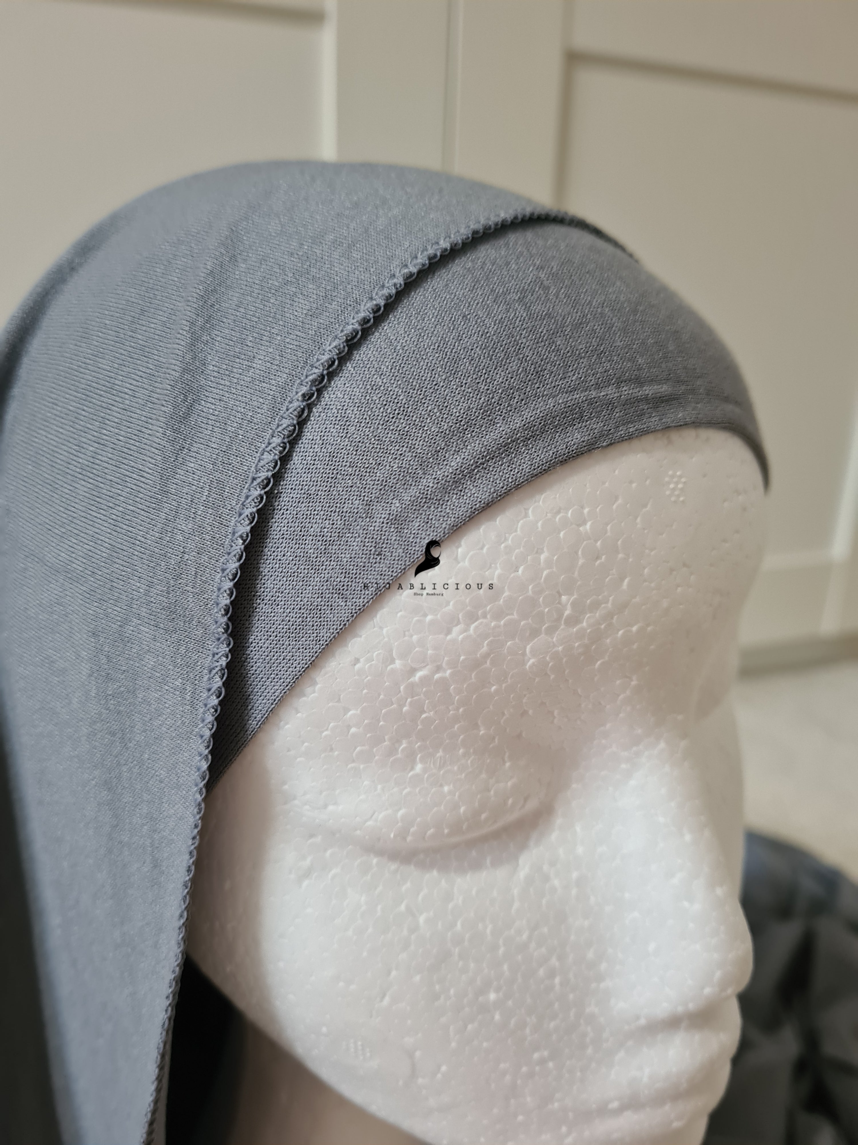 Ensemble avec écharpe en jersey + os en gris