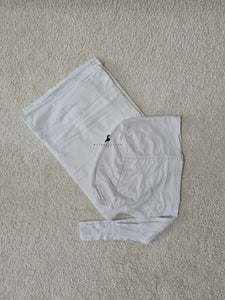 Ensemble avec écharpe en jersey + os en blanc pur