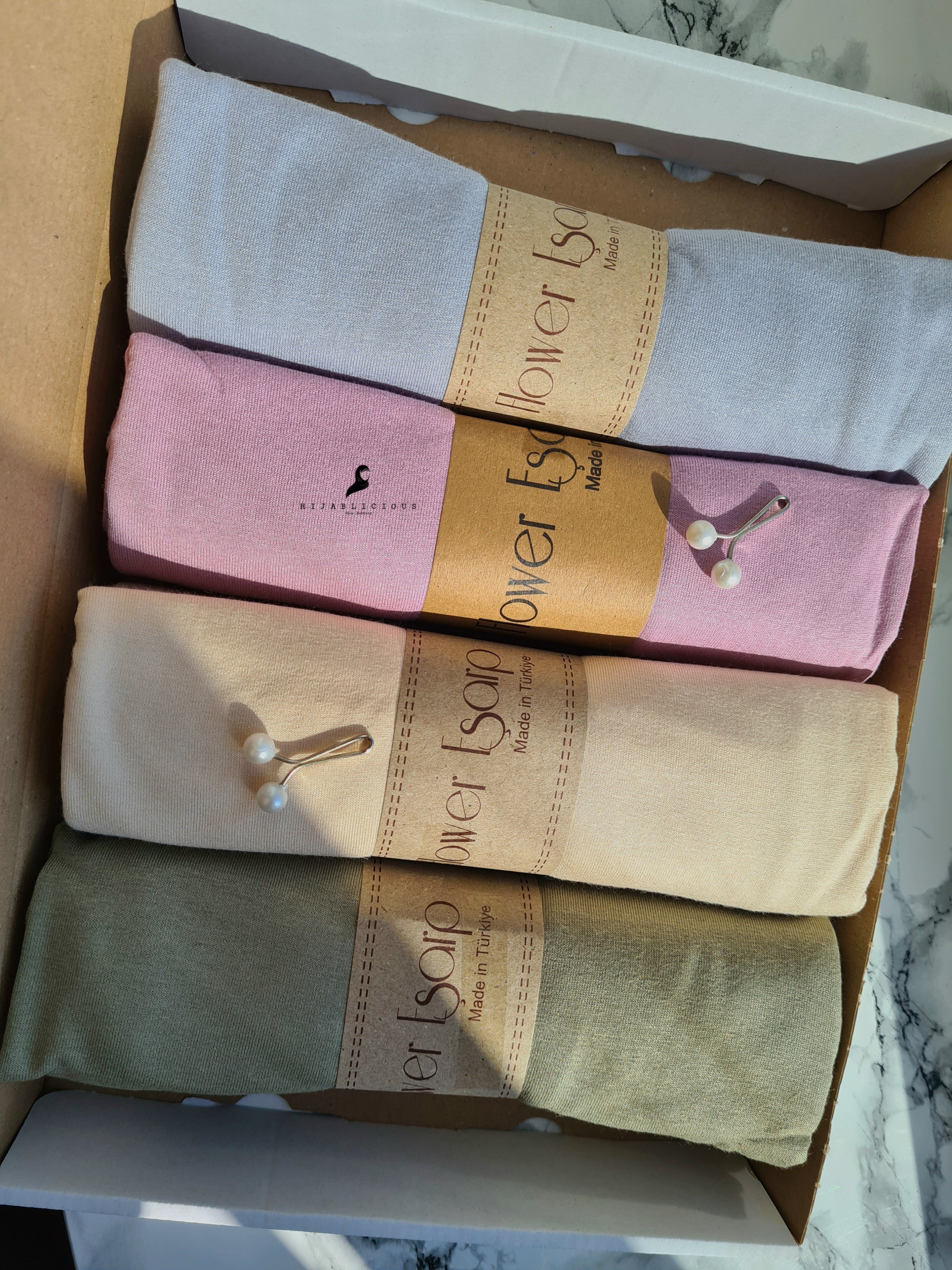 Coffret Foulard Jersey Pastel2